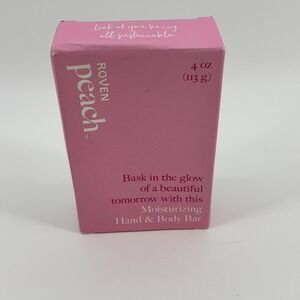 Roven Peach not Plastic Bar Soap Super Fresh Hand & Body Soap 4oz Paraben Free